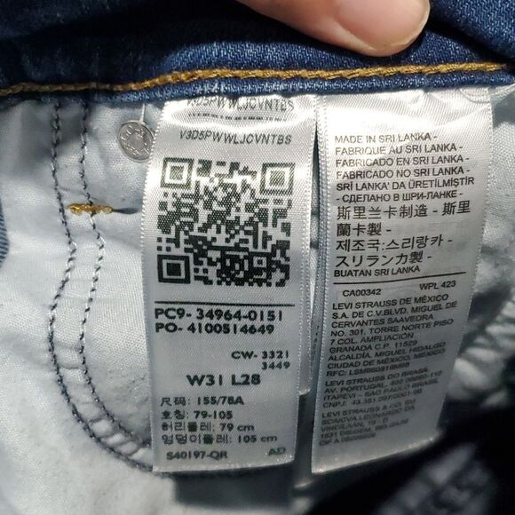 Levi's Wedgie Straight Jeans Size 31 - Picture 8 of 9